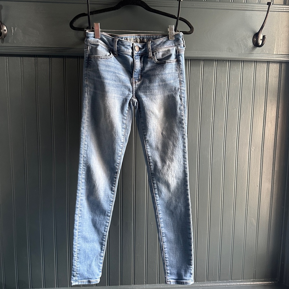 American Eagle Outfitters Super Stretch Light Blue Skinny Jeans